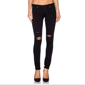 Paige Verdugo Ultra Skinny Black Distressed Jeans